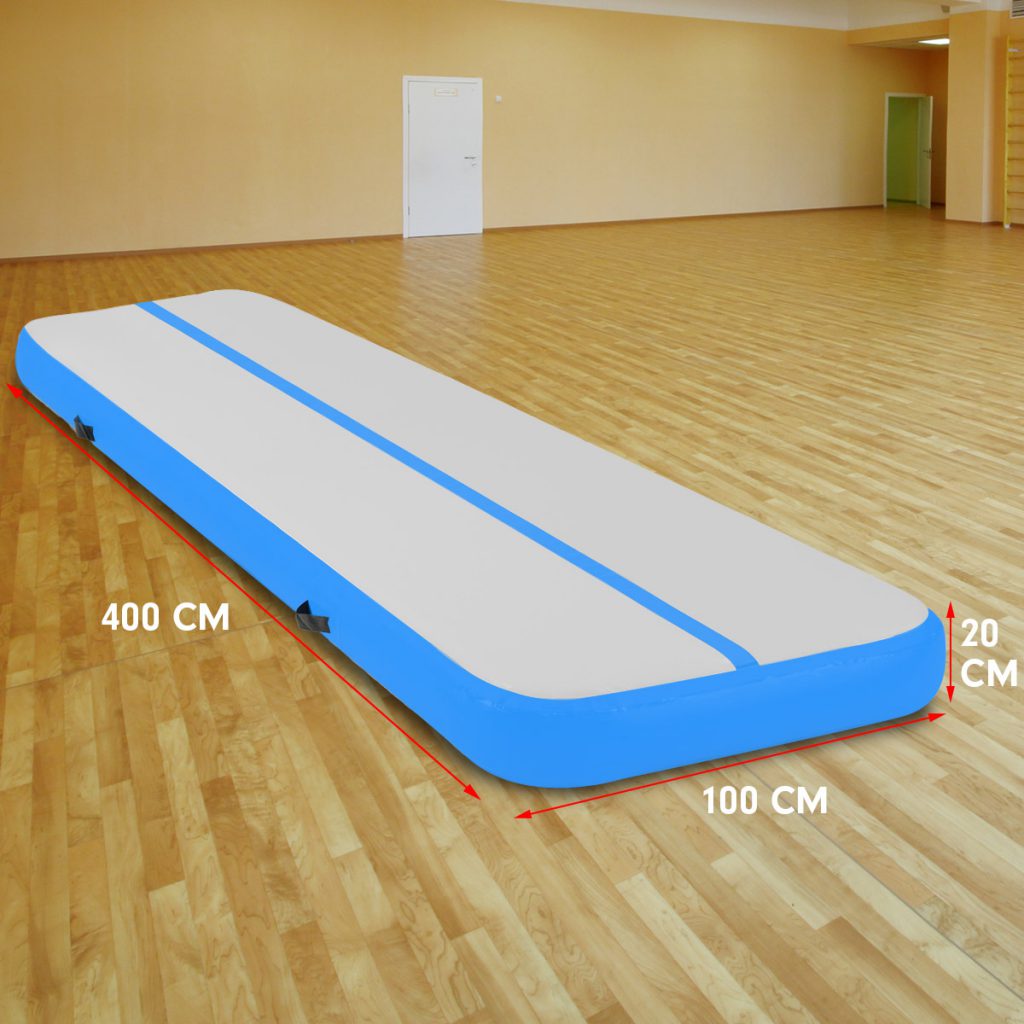 4m Airtrack Tumbling Mat Gymnastics Exercise 20cm Air Track Blue